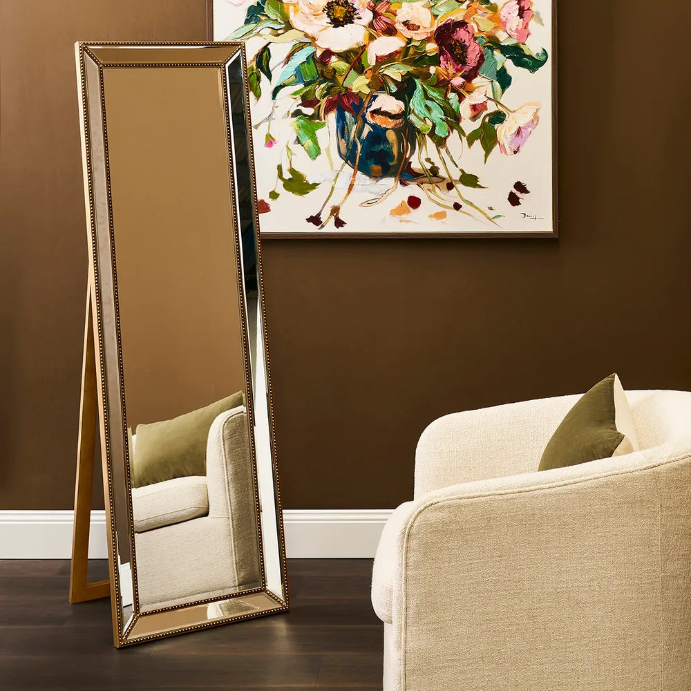 Zeta Cheval Mirror - Gold