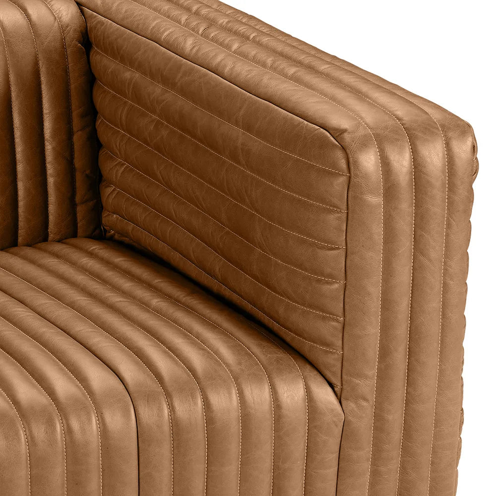 Light Brown Leather Sofa in Sydney