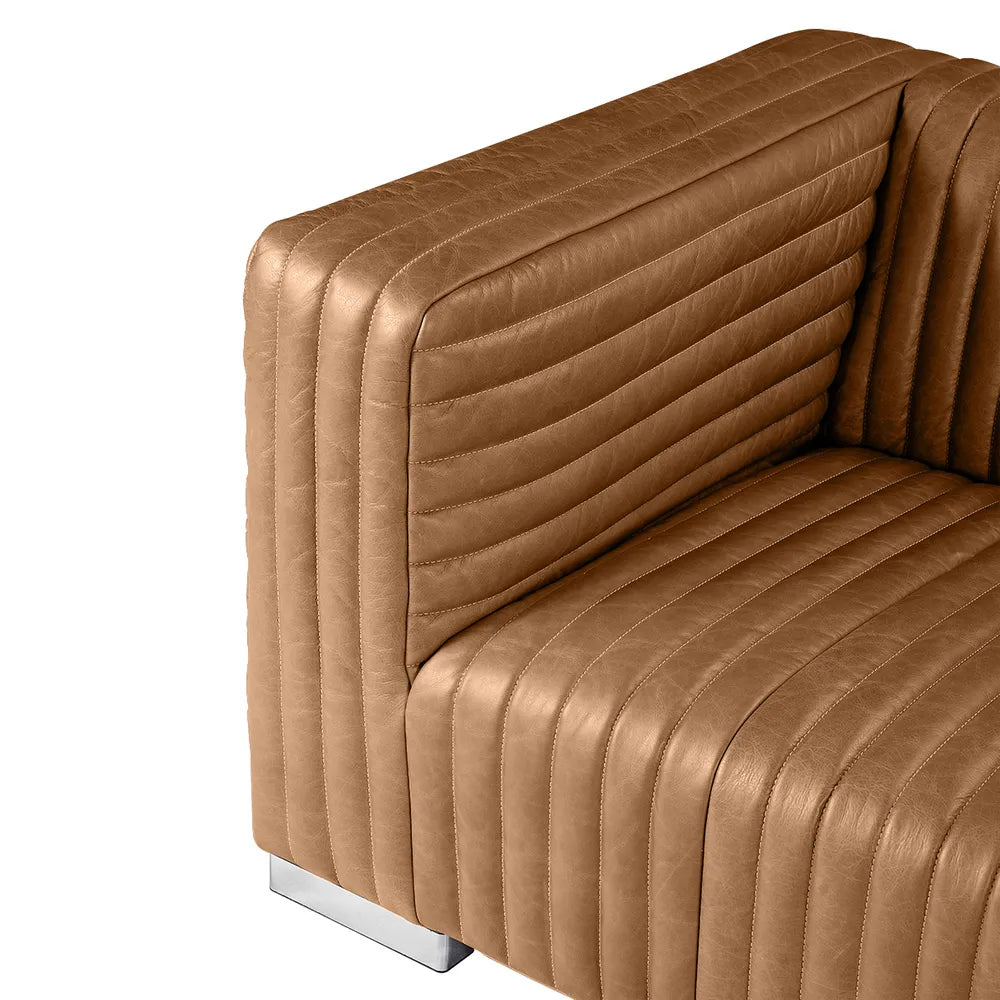 Light Brown Leather Sofa in Melbourne