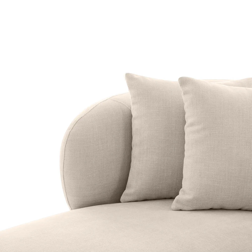 Greenwich 3 Seater Left Chaise Sofa  - Natural Chenille