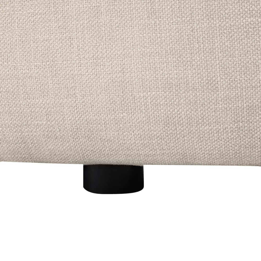 Greenwich 3 Seater Left Chaise Sofa  - Natural Chenille