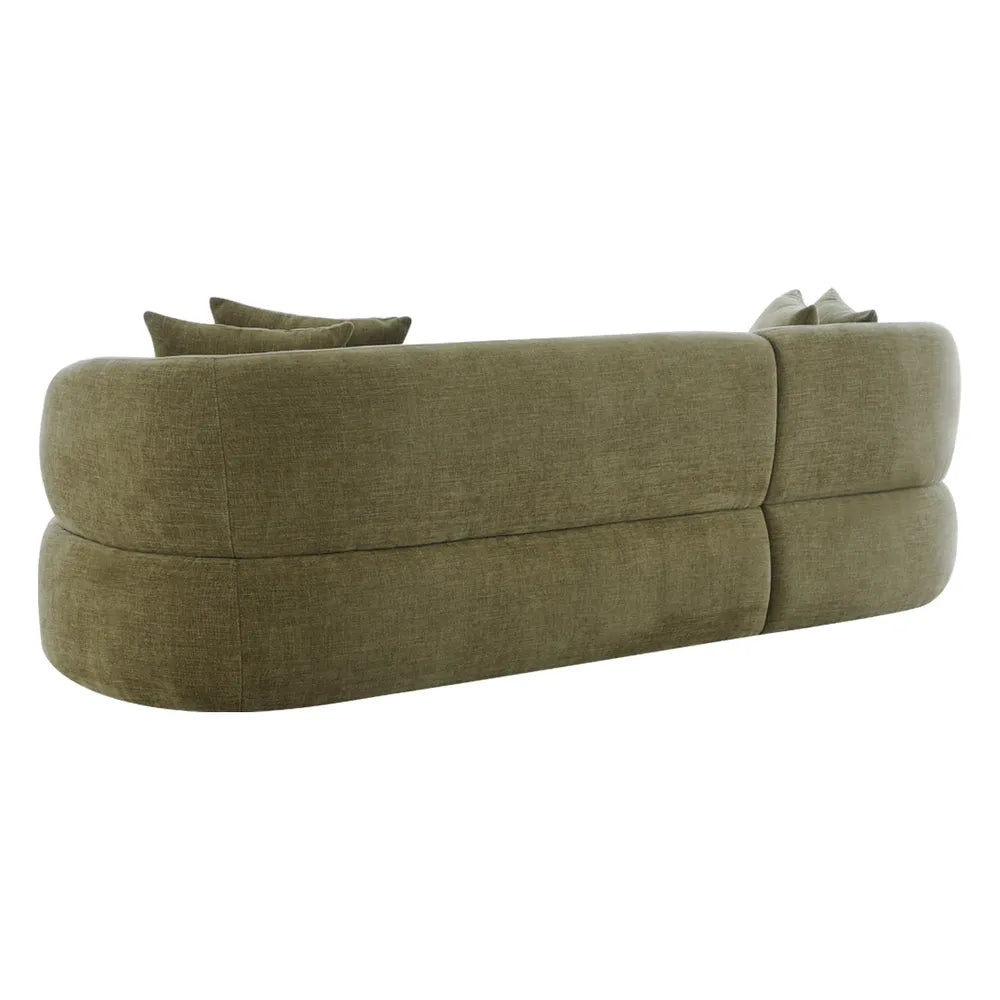 Greenwich 3 Seater Left Chaise Sofa - Sage Chenille