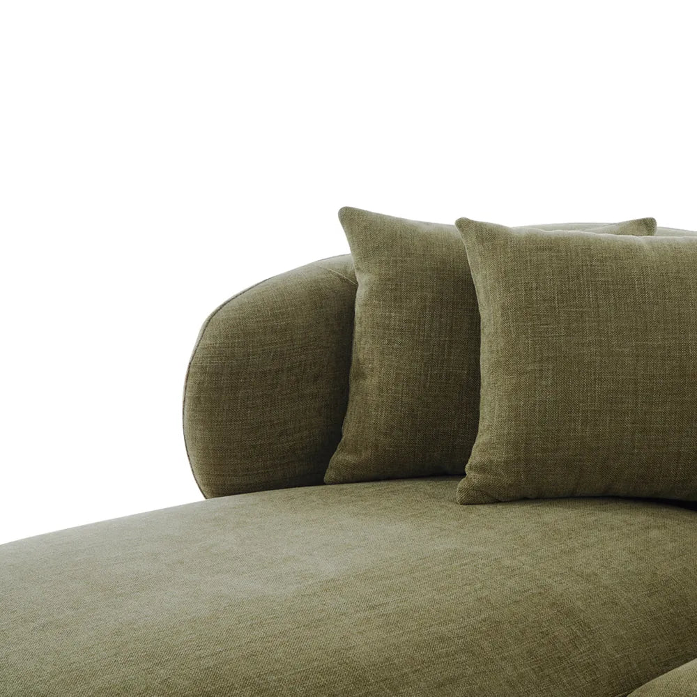 Greenwich 3 Seater Left Chaise Sofa - Sage Chenille