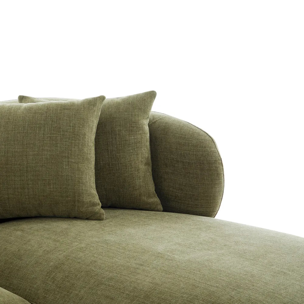 Greenwich 3 Seater Right Chaise Sofa - Sage Chenille