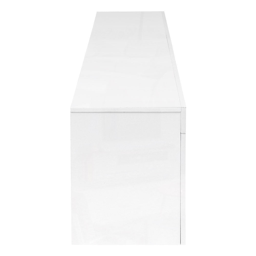 White Elo Entertainment Unit TV Cabinet LED 130cm
