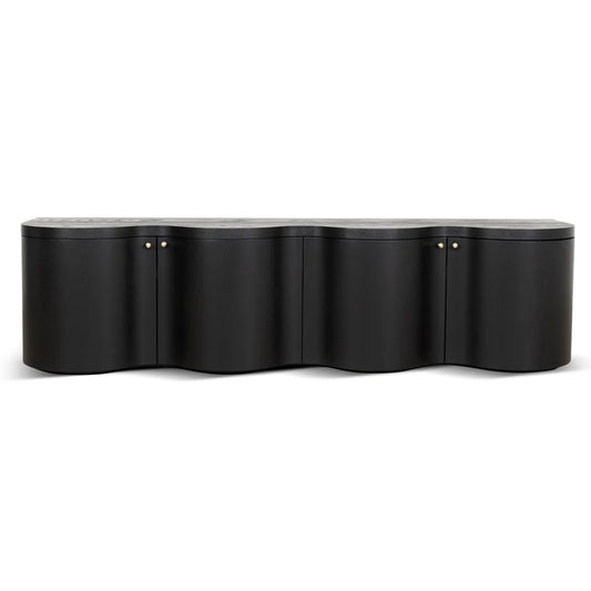 Jetstream TV Entertainment Unit - Textured Espresso Black 2.15m 