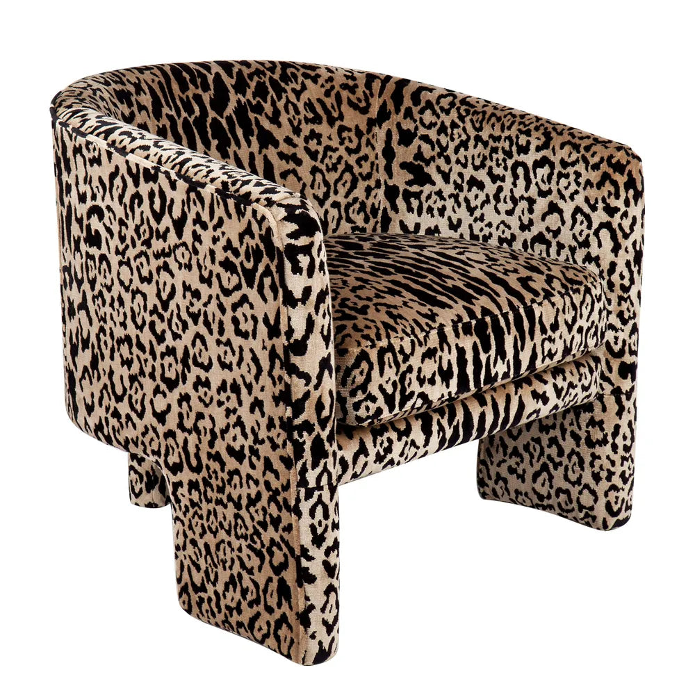 Kylie Leopard Chenille Chair