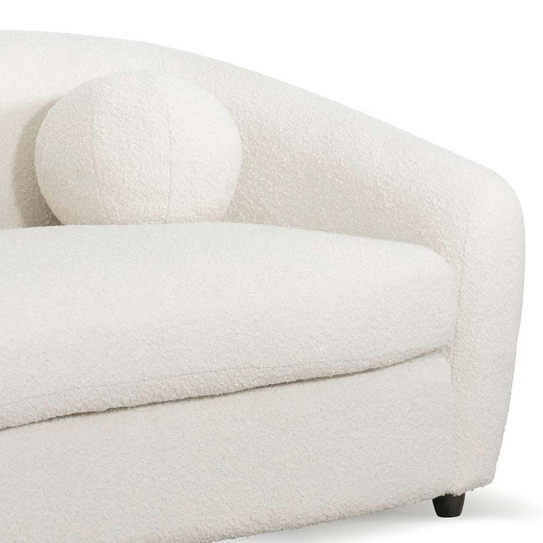 Cloud 3 Seater Fabric Sofa -  Ivory White Boucle