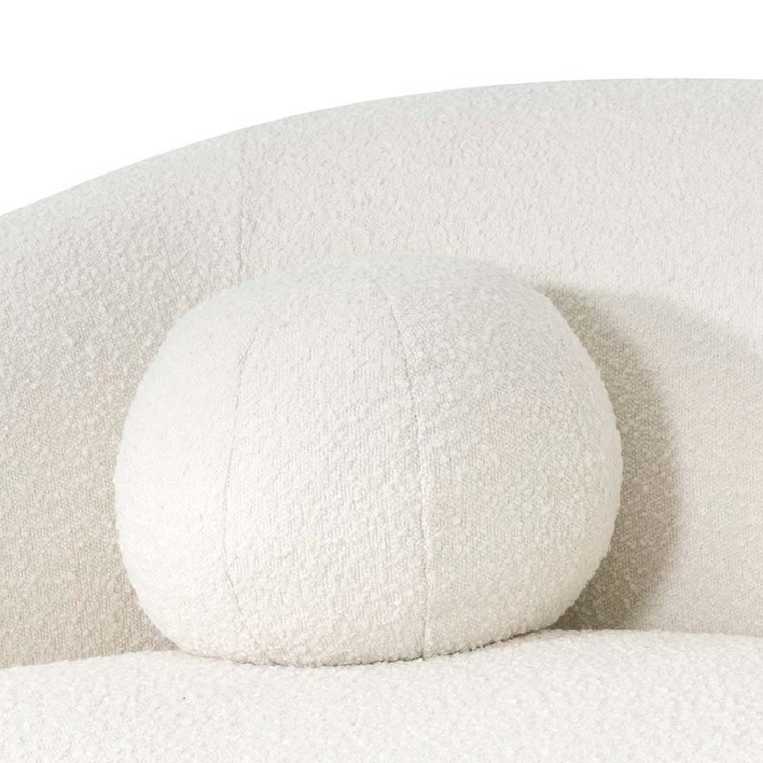 Cloud 3 Seater Fabric Sofa -  Ivory White Boucle