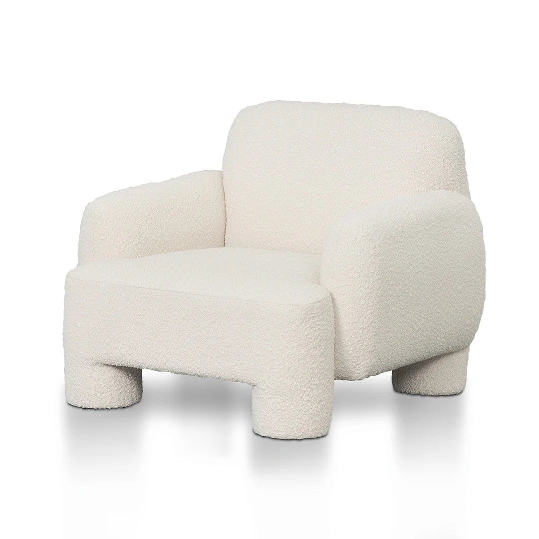 Nomad Armchair - Ivory White Boucle