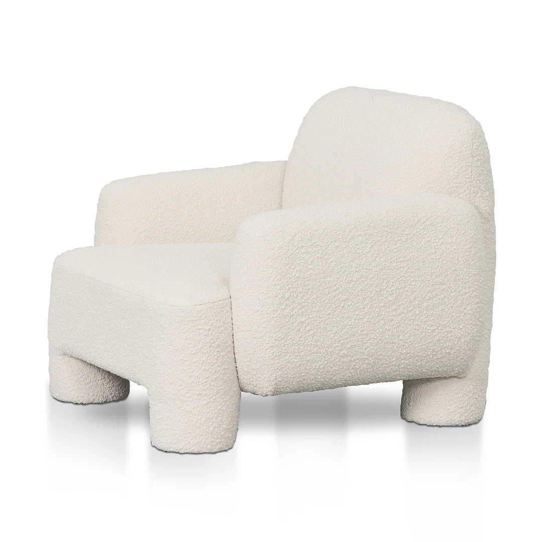 Nomad Armchair - Ivory White Boucle