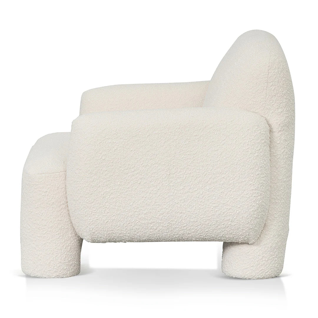 Nomad Armchair - Ivory White Boucle