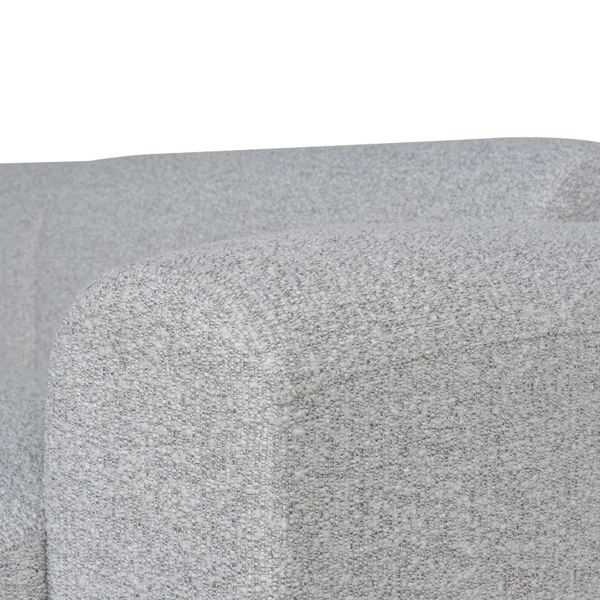 Ashley 4-Seater Fabric Sofa - Silver Grey Boucle