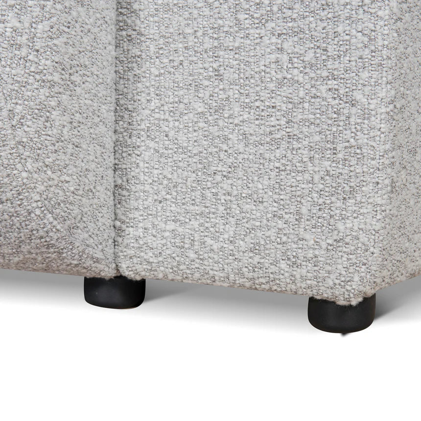 Ashley 4-Seater Fabric Sofa - Silver Grey Boucle