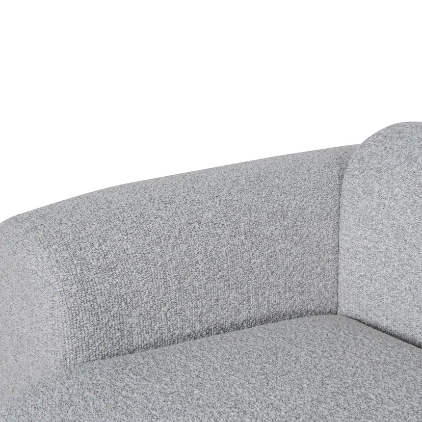 Ashley 4-Seater Fabric Sofa - Silver Grey Boucle