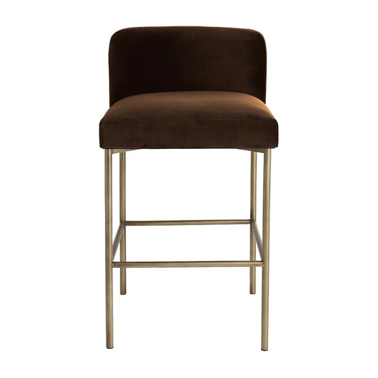 Leon Kitchen Stool Dark Chocolate Velvet