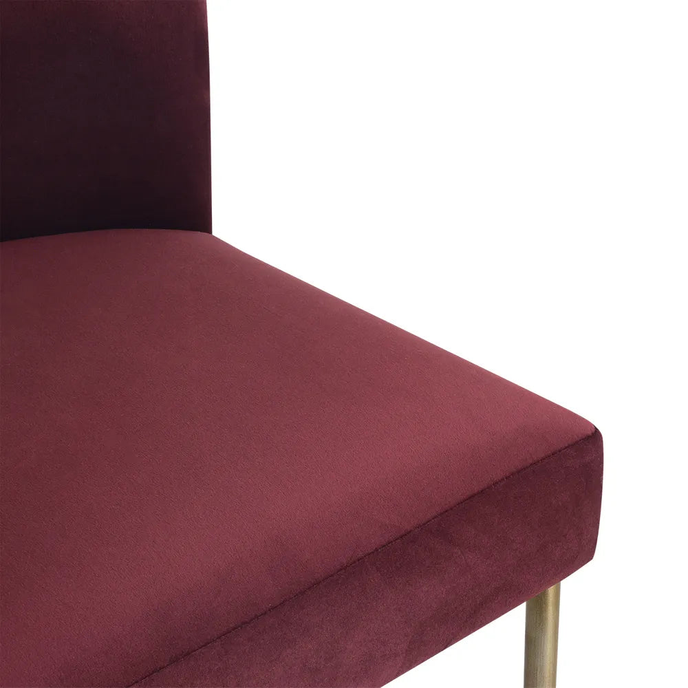 Leon Kitchen Stool - Mulberry Velvet