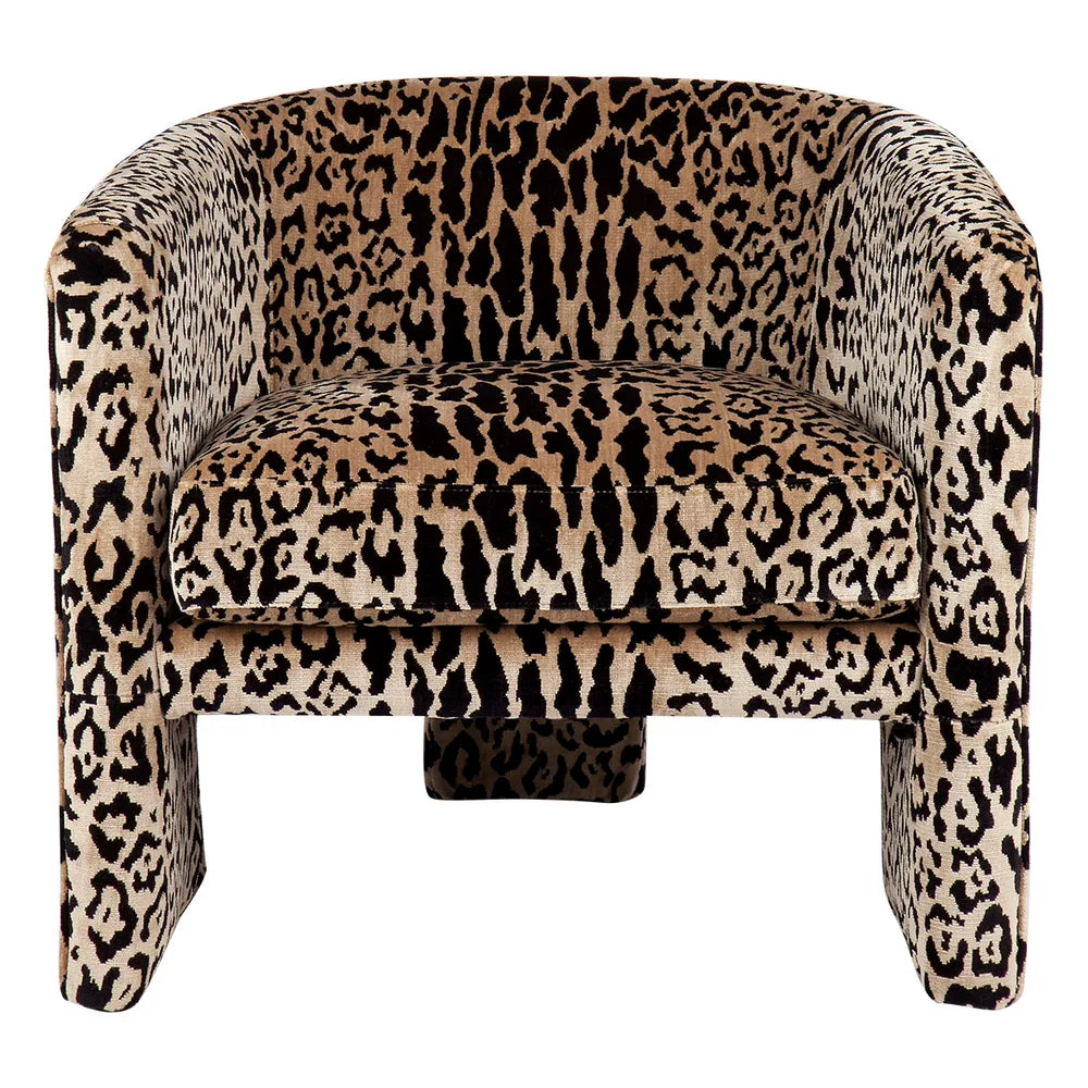 Leopard Chenille Chair 