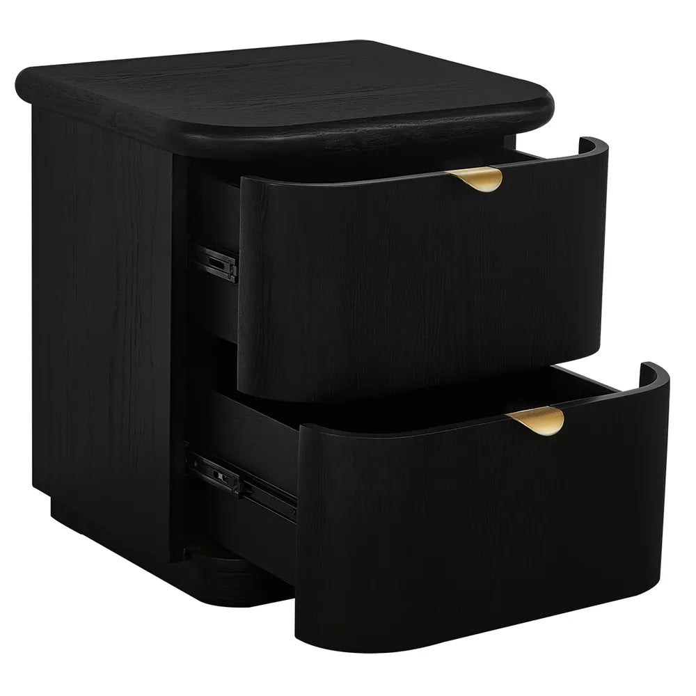 Lina Bedside Table - Black