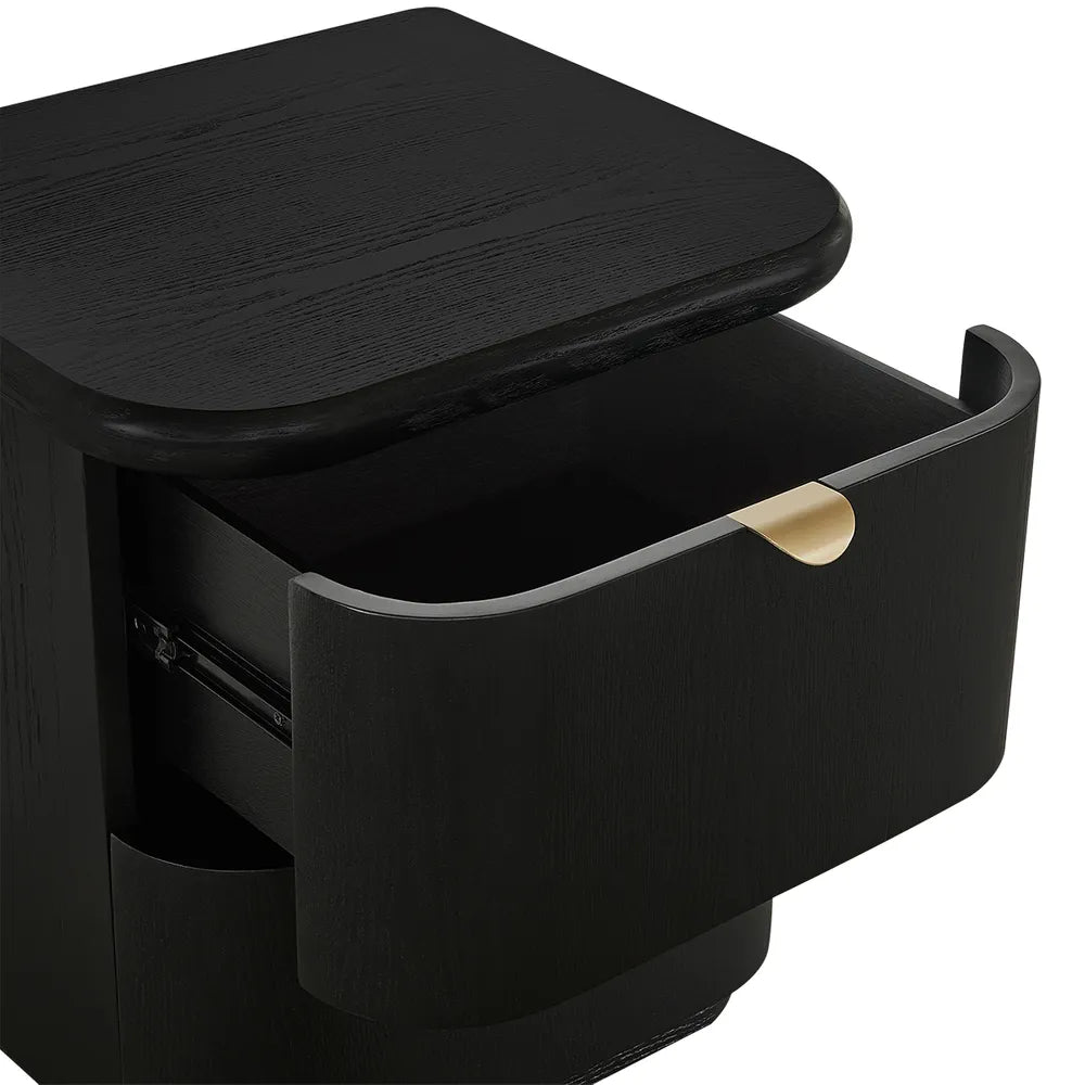 Lina Bedside Table - Black