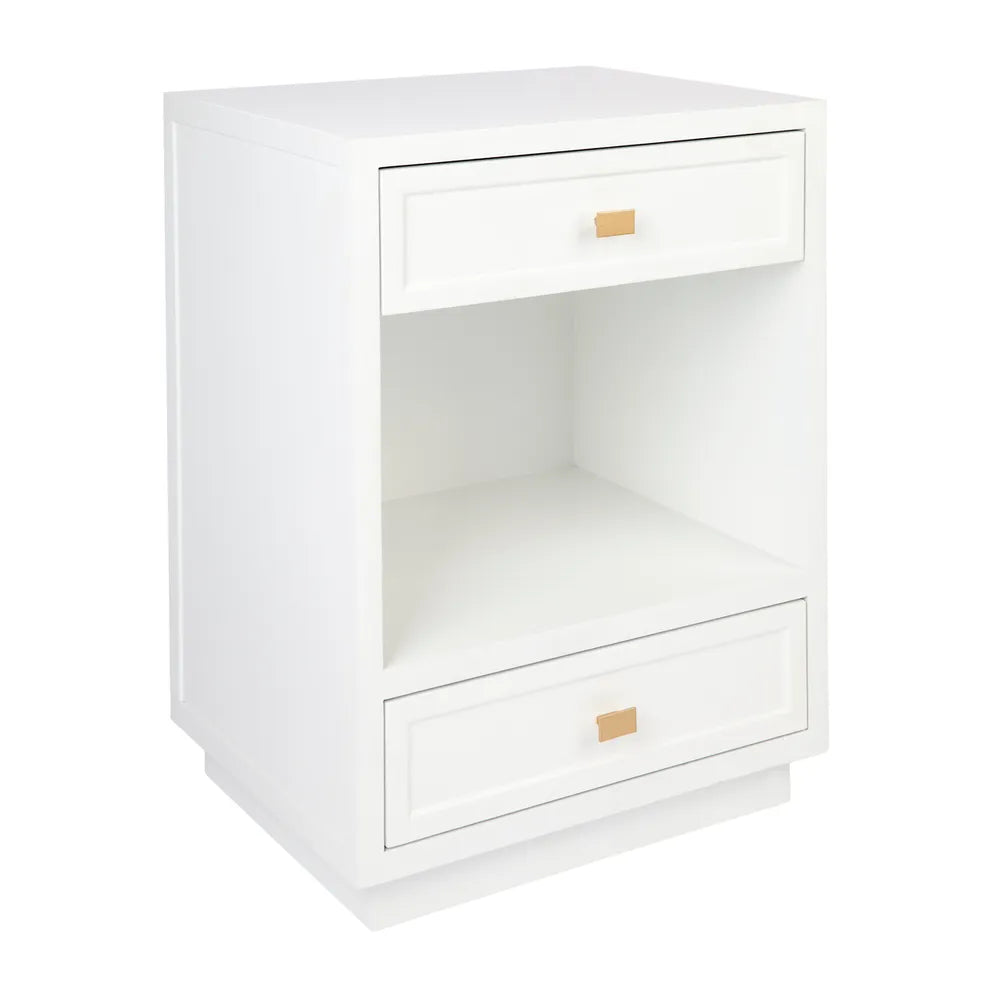 Logan Bedside Table - White