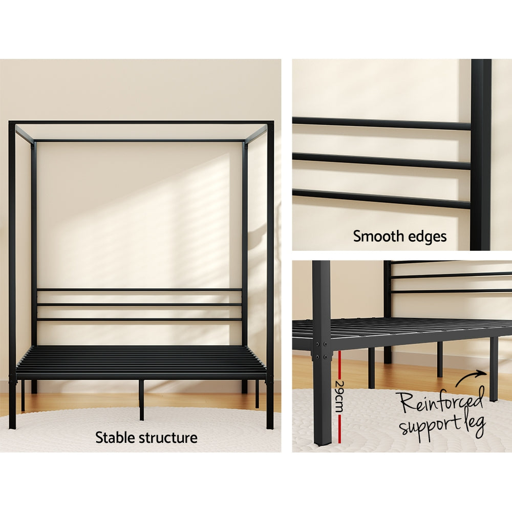 Pochy Bed Frame Queen Size Metal Bed Frame