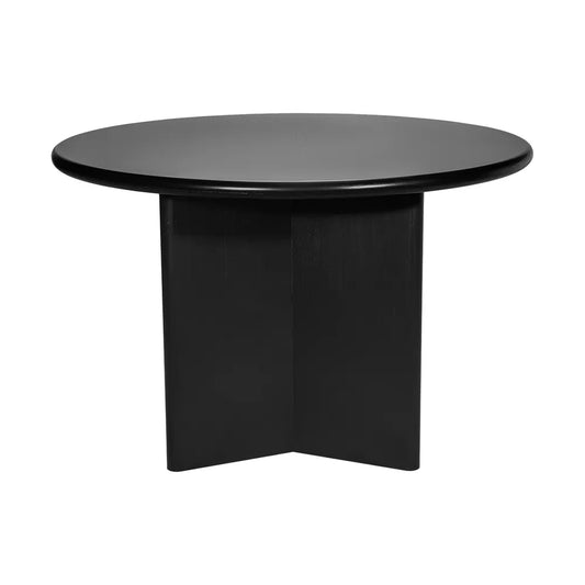 Montauk Black Round Dining Table 1.2 m