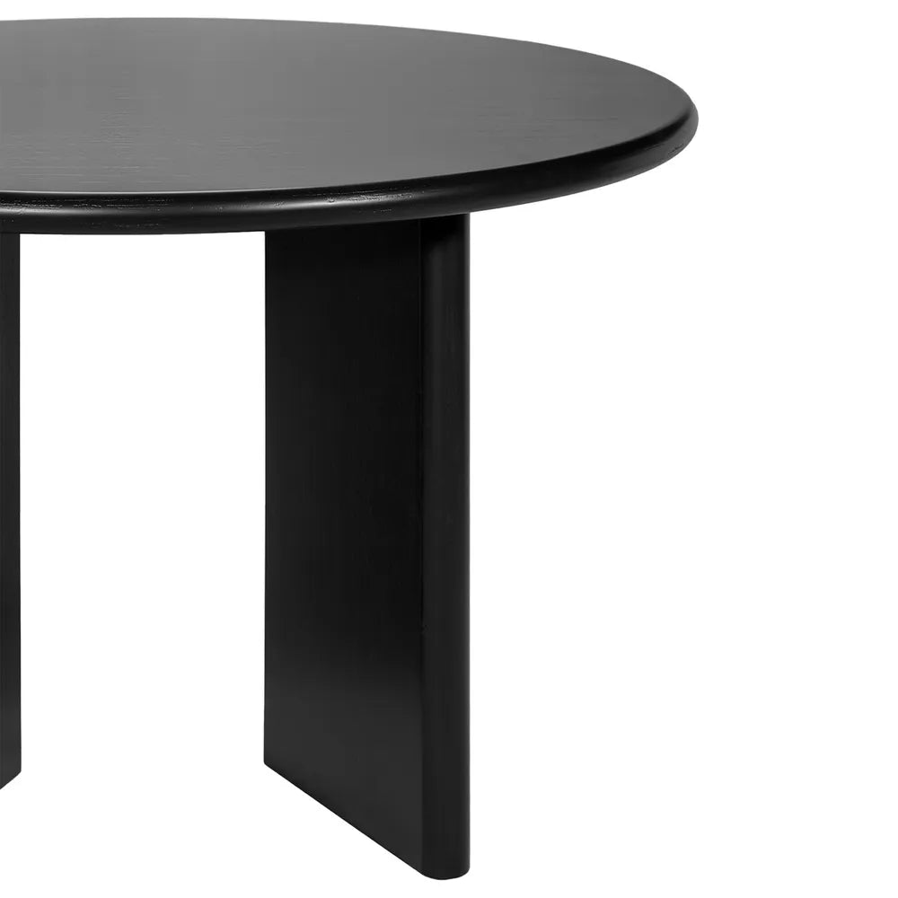 Montauk Black Round Dining Table 1.2 m