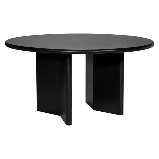 Montauk Black Round Dining Table 1.5 m