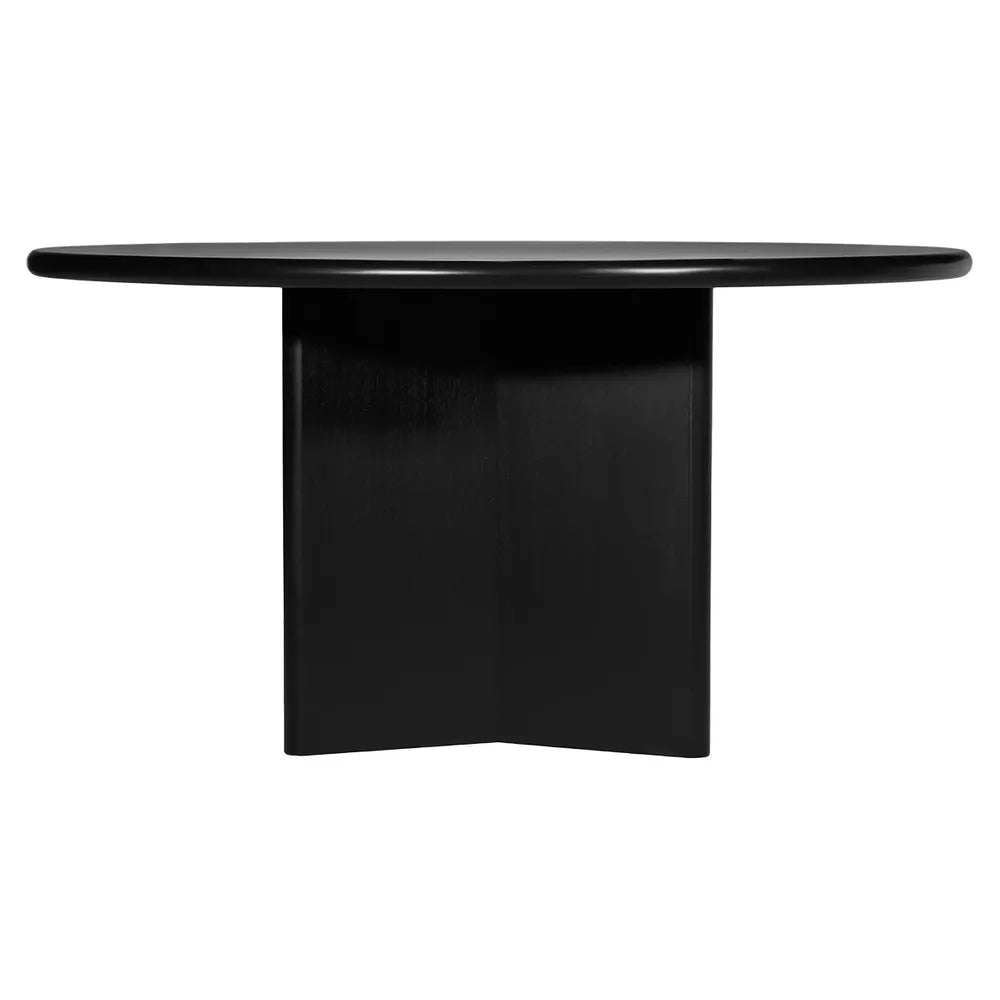 Montauk Black Round Dining Table 1.5 m