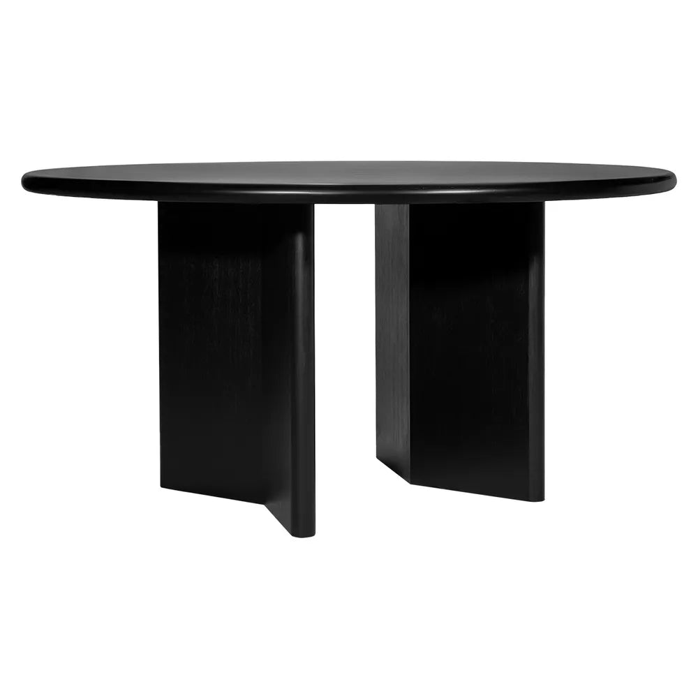 Montauk Black Round Dining Table 1.5 m