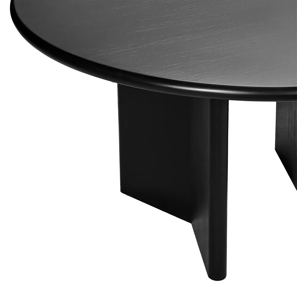 Montauk Black Round Dining Table 1.5 m