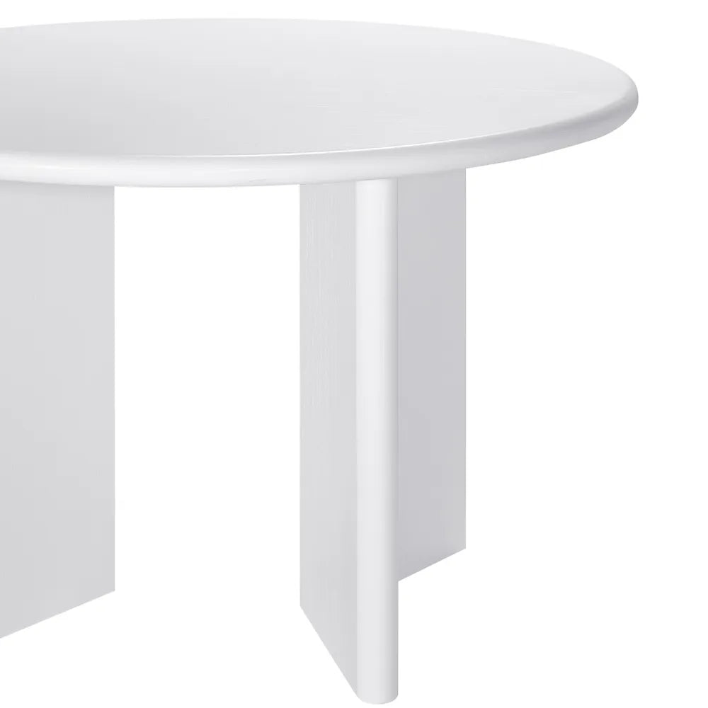 Montauk White Round Dining Table 1.2 m