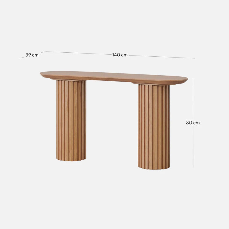 Morpheaus Console Table - Natural Oak