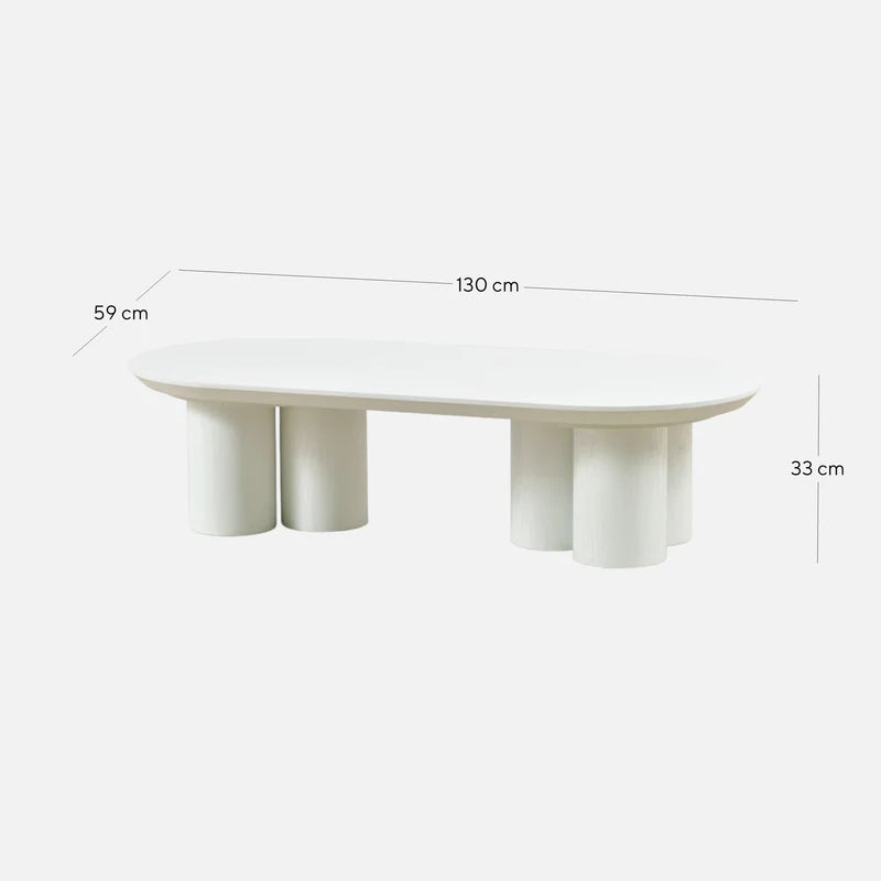 Mortise Coffee Table - White