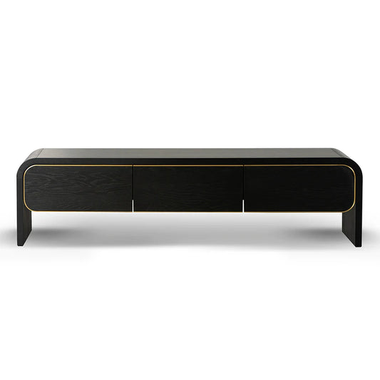 Noir Vista TV Entertainment Unit 2m- Textured Espresso Black