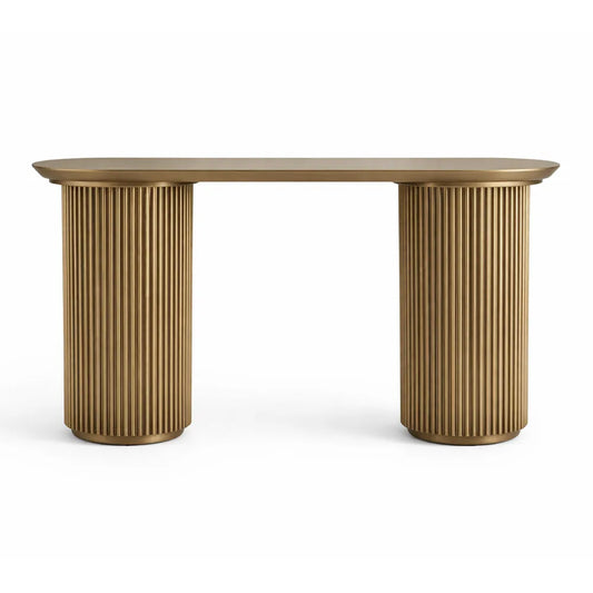 Modern console table with cylindrical columns 