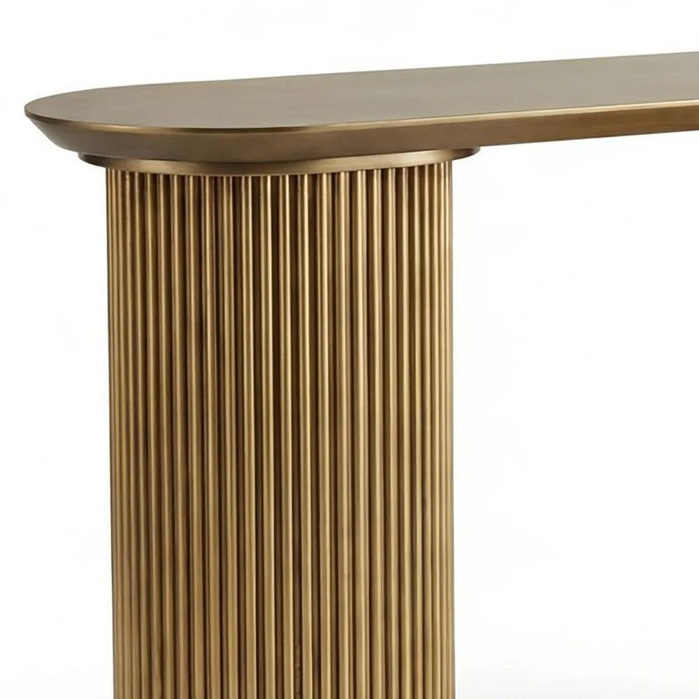 Gold console table