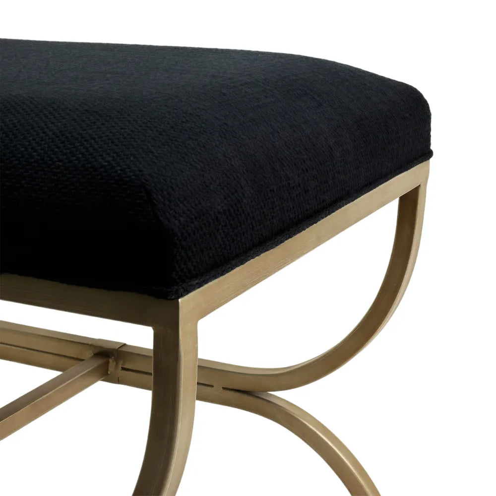 Novak Antique Gold Iron - Black Linen