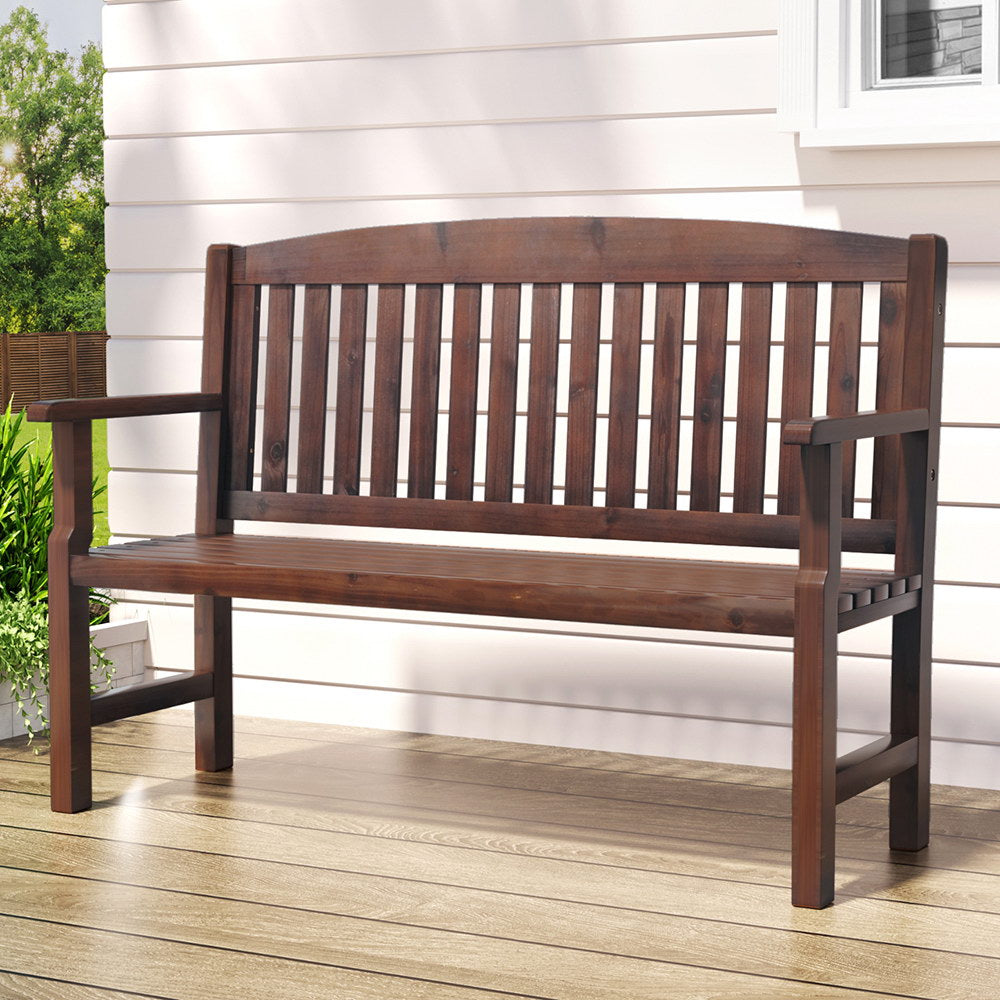Natural Brown Outdoor Wooden Garden Bench
