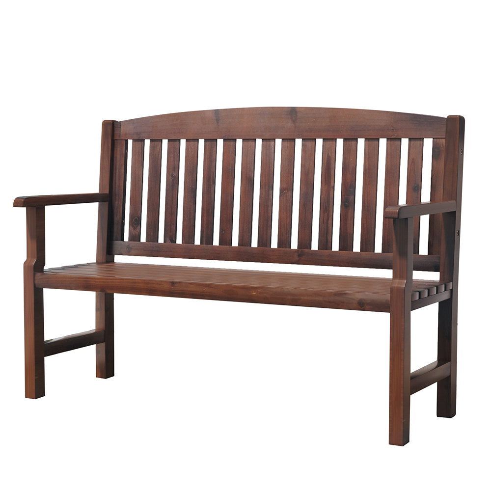 Natural Brown Outdoor Wooden Garden Bench