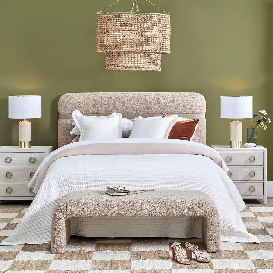 The Curve Bench Ottoman - Latte