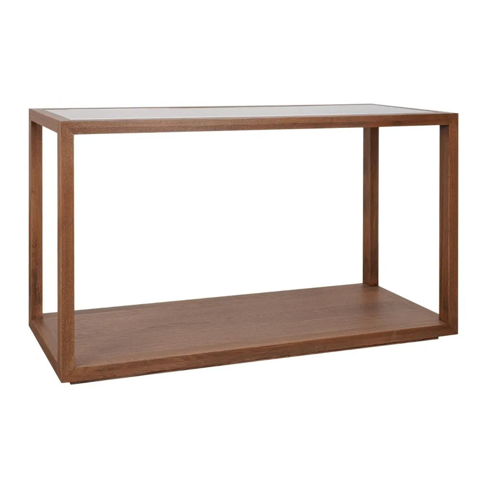 Console table with glass top 