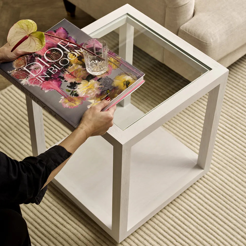 Sadie Square Side Table - White