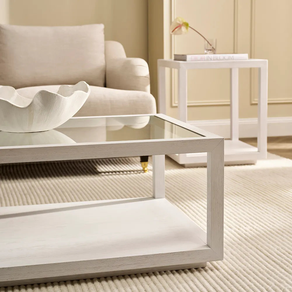 Sadie Oak Square Coffee Table - White