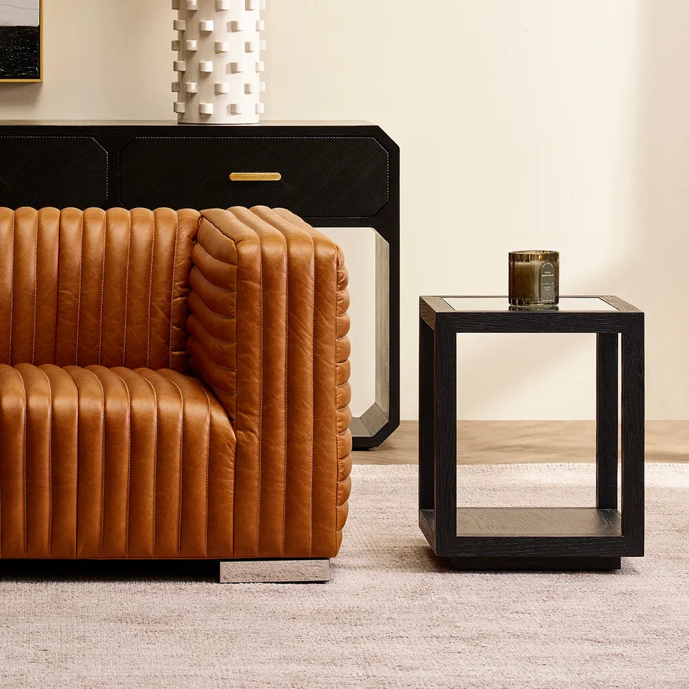 Sadie Square Side Table - Medium Black