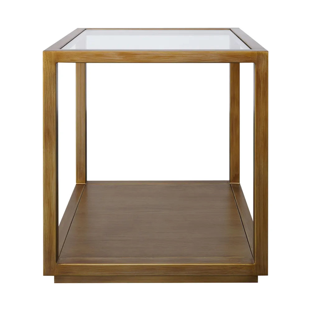 Sadie Square Side Table - Large Antique Gold