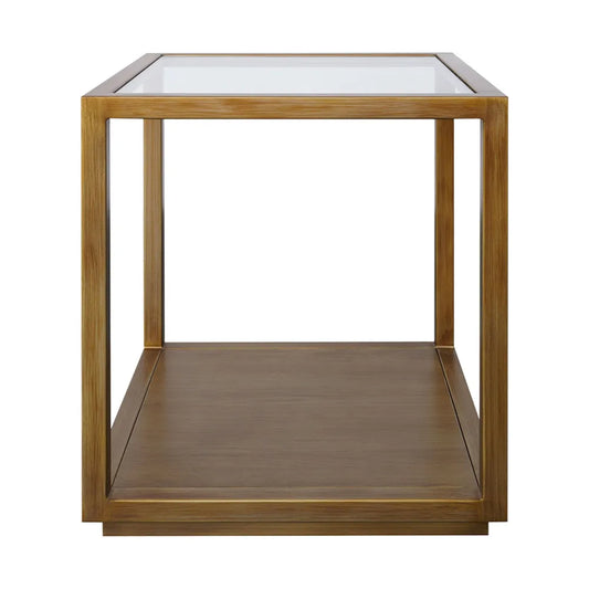 Sadie Square Side Table - Large Antique Gold