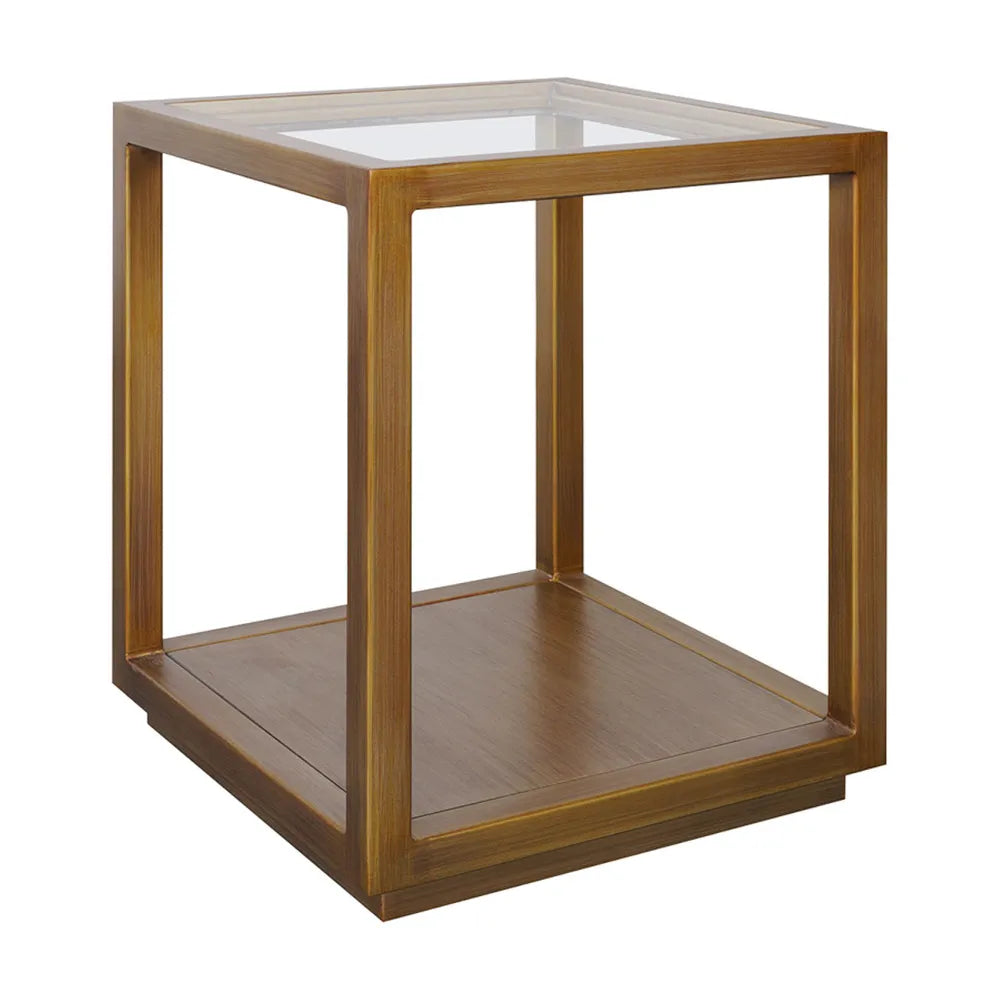 Sadie Square Side Table - Medium Antique Gold