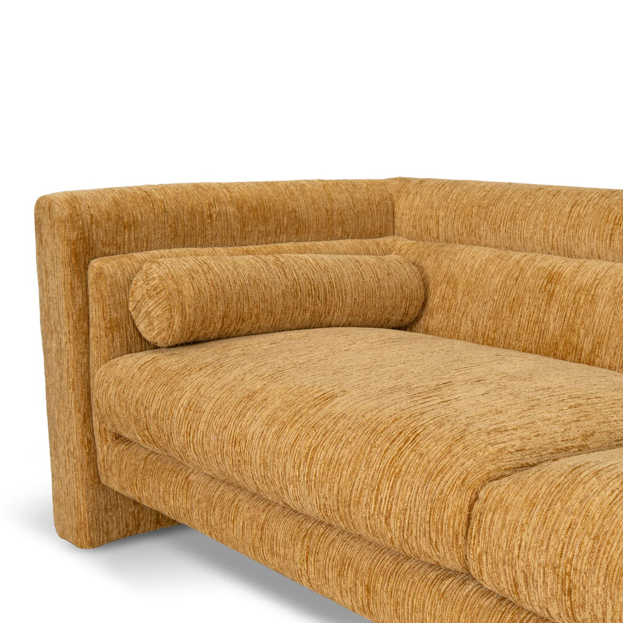 Sandora 3-Seater Fabric Sofa - Yellow Sand